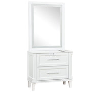 Fairview LED Lighted Styling Station Aged White DIR
