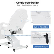 Electric Beauty Bed with 3 Motors, Tattoo Facial Bed for Esthetician , Massage Table for Client 2751