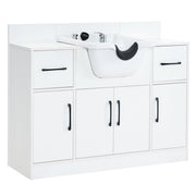 Barber Shampoo Storage Station for Hair Stylist, Salon Beauty Equipment with Backwash Sink 7139