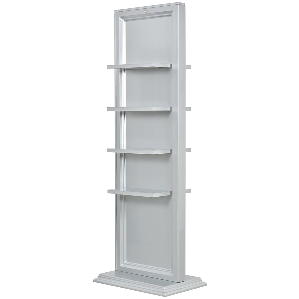 Gondola Free Standing Double Retail Display Shelf Gray DIR