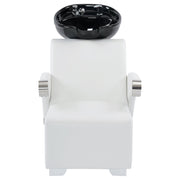 BarberPub Ceramic Bowl Backwash Shampoo Chair, Hair Washing Salon Station 9102