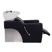 LONG BEACH Salon Shampoo Unit Black AGS Beauty
