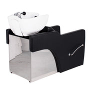 LONG BEACH Salon Shampoo Unit Black AGS Beauty