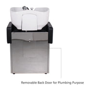 LONG BEACH Salon Shampoo Unit Black AGS Beauty