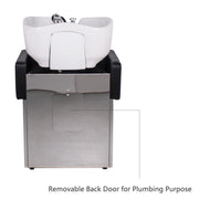 LONG BEACH Salon Shampoo Unit Grey AGS Beauty