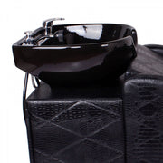 GABRIELLE Salon Shampoo Unit Black Crocodile AGS Beauty