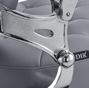 Vanquish Chrome Frame Barber Chair Grey DIR