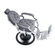 Vanquish Chrome Frame Barber Chair Grey DIR