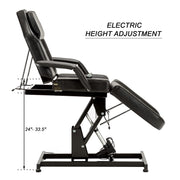 Barber Electric Massage Bed with One Motor for Height, Beauty Tattoo Chair, Salon Facial Adjustable Bed 0100