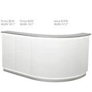 Janus LED Illuminated Reception Desk - Combination DIR