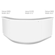 Janus Combination - LED Illuminated Curved Reception Desk