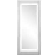 Luna LED Lighted Hair Salon Station and Wall Mirror Silver Gray DIR