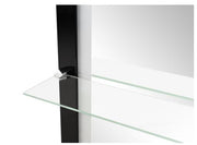 Luna LED Lighted Hair Salon Station and Wall Mirror Black DIR