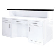 LUX Black and White Stripes Reception Desk Whale Spa