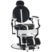 BarberPub Vintage Barber Chair, Hydraulic Reclining Salon Beauty Equipment 8739