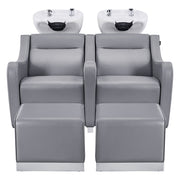 Majestic Double Seats Shampoo Chair – Space-Saving Salon Solution