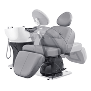 Maximus Full Recline Shampoo Grey Unit With Rotating Seat
