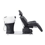 Maximus Full Recline Shampoo Black Unit With Rotating Seat
