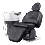 Maximus Full Recline Shampoo Black Unit With Rotating Seat