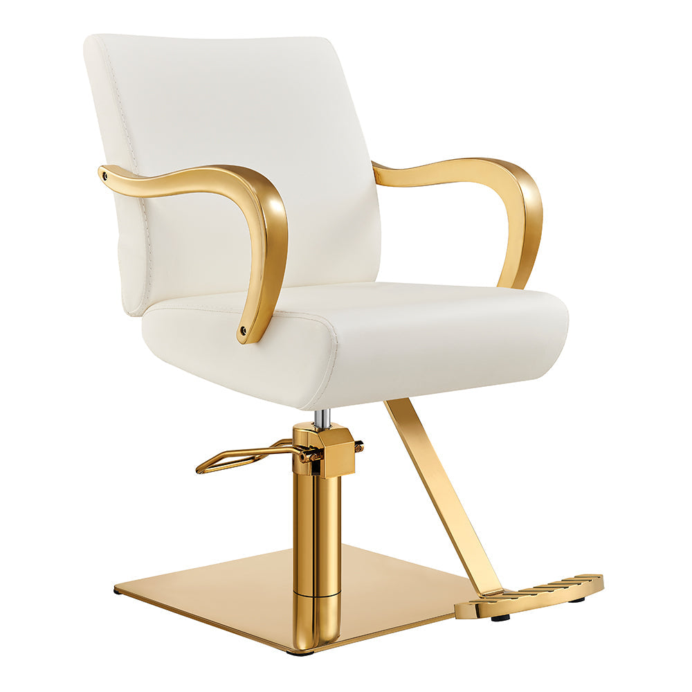 Meteor Gold Salon Styling Chair White DIR