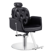 Noir Reclining Hydraulic Salon Chair Black DIR