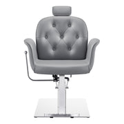 Noir Reclining Hydraulic Salon Chair Gray DIR
