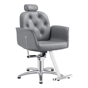 Noir Reclining Hydraulic Salon Chair Gray DIR