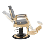 Princeton Gold Barber Chair - Gray DIR