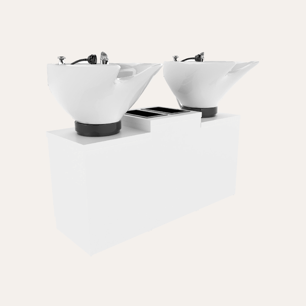 Twin Shampoo Pedestals E1106-48
