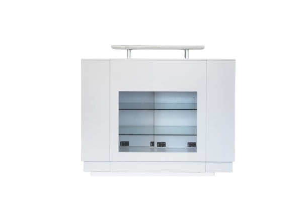 White Granite Top Reception Desk J&A USA