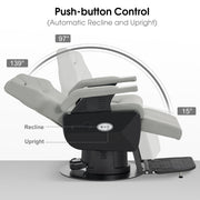 BarberPub Electric Barber Chair, Reclining Salon Styling Chair for Hair Stylist 9108
