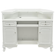 Revival Vintage Reception Desk with LED Lighting White DIR