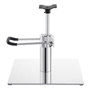 Salon Chair Hydraulic Pump and Square Base Set - Chrome