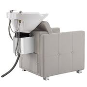 BarberPub Shampoo Chair with Backwash Ceramic shampoo Bowl Unit Station 9309