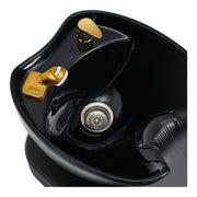 Bella V Gold Reclining Massage Backwash White DIR