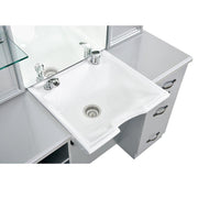 Taylor Barber Station With Sink Silver DIR