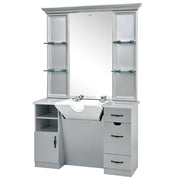 Taylor Barber Station With Sink Silver DIR