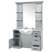 Taylor Barber Station With Sink Silver DIR