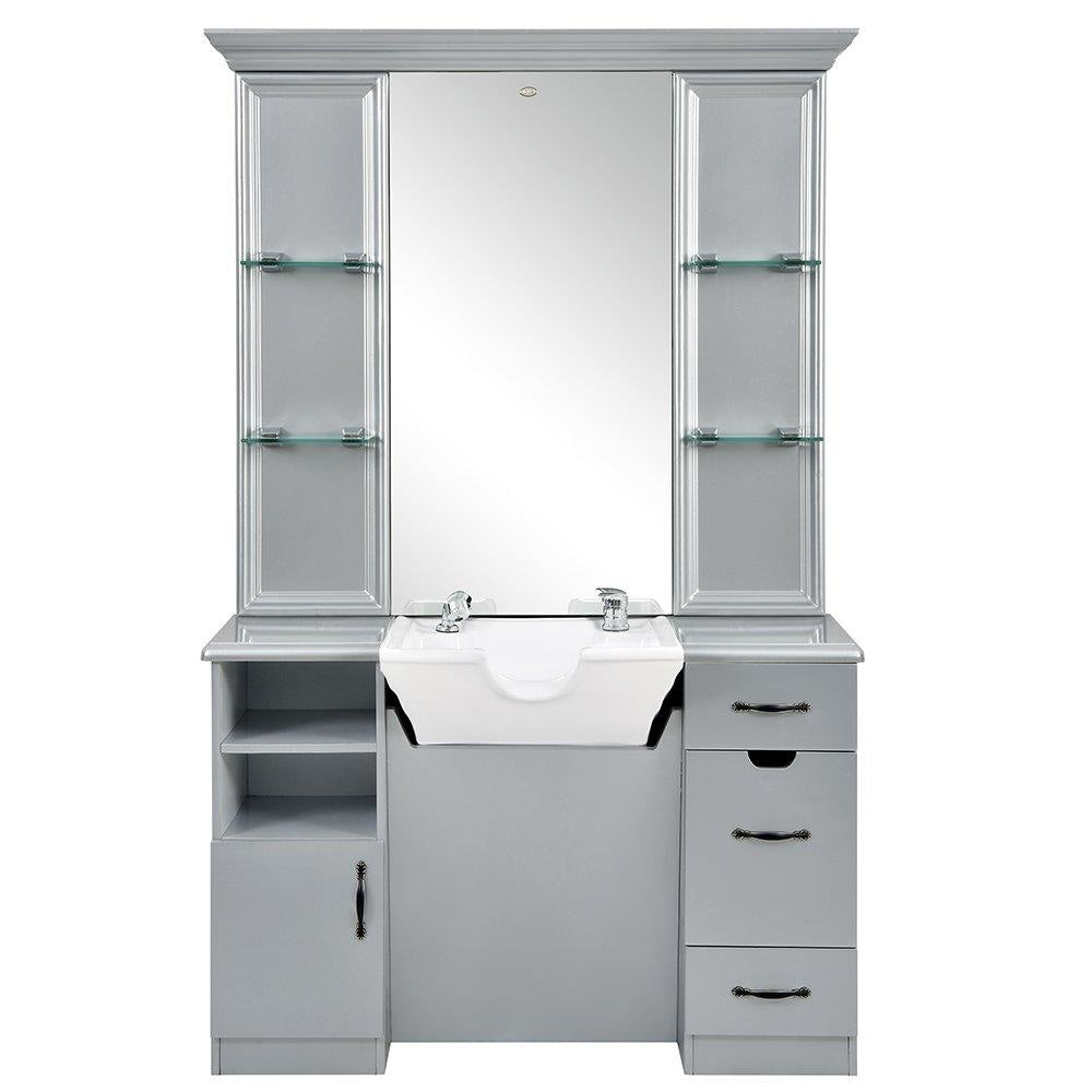 Taylor Barber Station With Sink Silver DIR