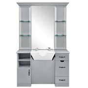 Taylor Barber Station With Sink Silver DIR