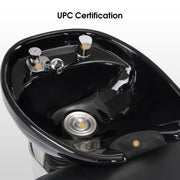 BarberPub Ceramic Bowl Backwash Shampoo Chair, Hair Washing Salon Station 9102