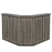 Valencia LED Reception Desk Rustic Teak DIR