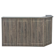 Valencia LED Reception Desk Rustic Teak DIR