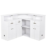 Valencia LED Reception Desk White DIR