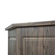 Valencia LED Reception Desk Rustic Teak DIR