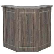 Valencia LED Reception Desk Rustic Teak DIR