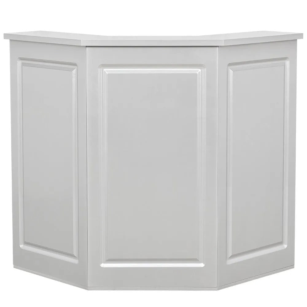 Valencia LED Reception Desk Silver DIR