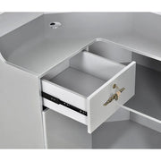 Valencia LED Reception Desk Silver DIR