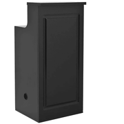 Valencia LED Reception Desk - Side Storage Black DIR