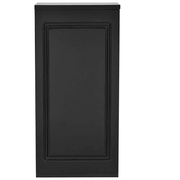 Valencia LED Reception Desk - Side Storage Black DIR